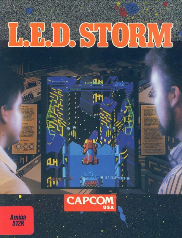 L.E.D. Storm box art for Commodore 64